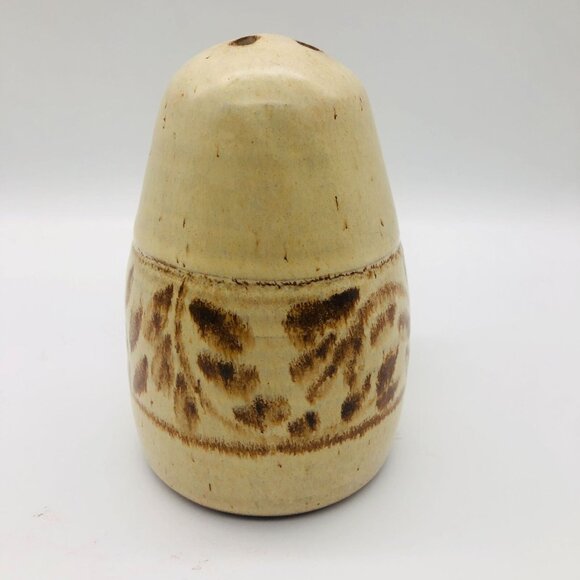 Vintage Becky Eiker Studio Pottery Ceramic Cheese Shaker and Cork Stopper Signed - Picture 3 of 9